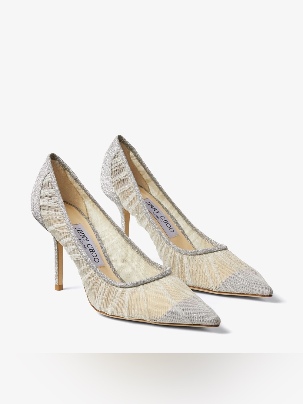 Jimmy Choo Love glitter Tulle Pumps